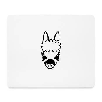 contour de lama - Tapis de souris (format paysage) - blanc - Devant