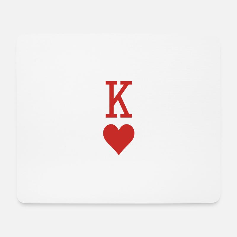 King heart - Mouse Pad (horizontal) - white
