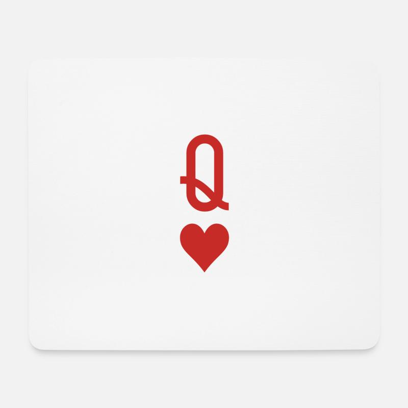 Queen Herz - Mousepad (Querformat) - Weiß