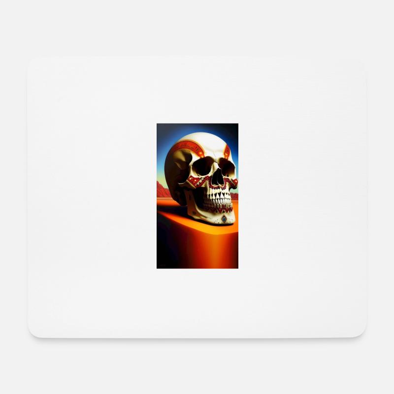 Mexiko Schädel - Mousepad (Querformat) - Weiß
