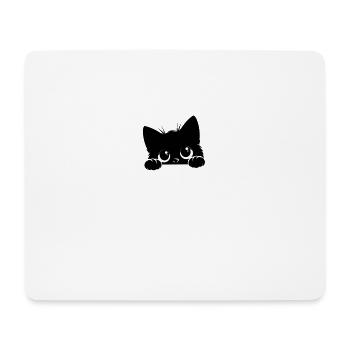 Black cat - Mouse Pad (horizontal) - white - Front