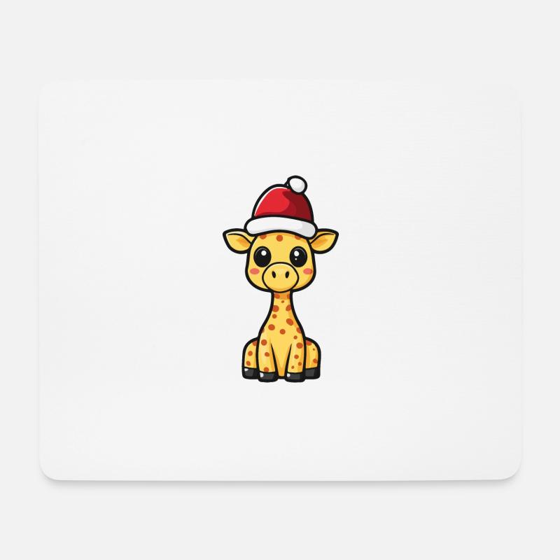 Giraffe Weihnachten Niedlich - Mousepad (Querformat) - Weiß
