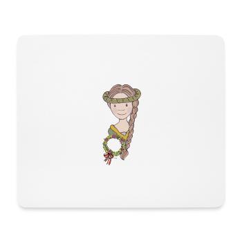 Mittelalter Mädchen - Mousepad (Querformat) - Weiß - Vorne