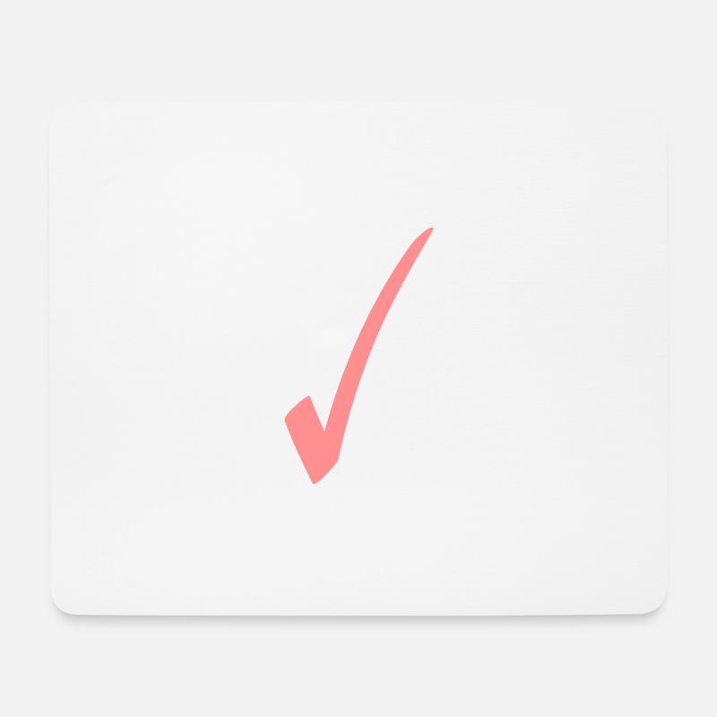 Häkchen Farbe Anpassbar - Mousepad (Querformat) - Weiß
