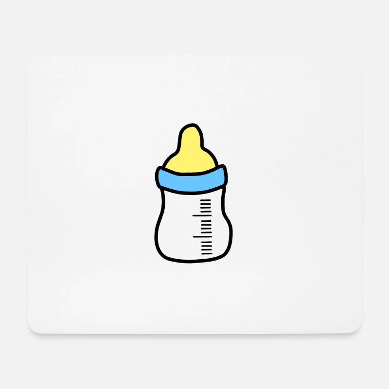 Baby Flasche Kind - Mousepad (Querformat) - Weiß