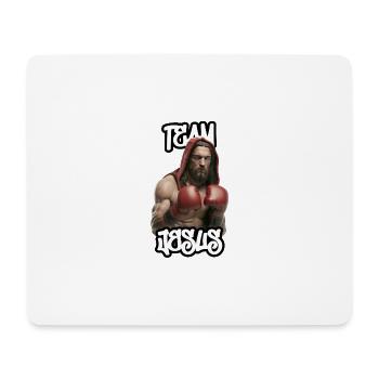Team Jesus - Jesus als Boxer - Mousepad (Querformat) - Weiß - Vorne