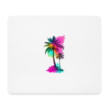 Palmiers - Tapis de souris (format paysage) - blanc - Devant