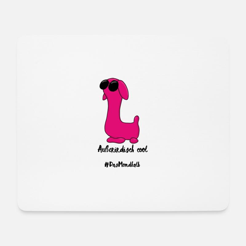 Pinky Außerirdisch cool - Mousepad (Querformat) - Weiß