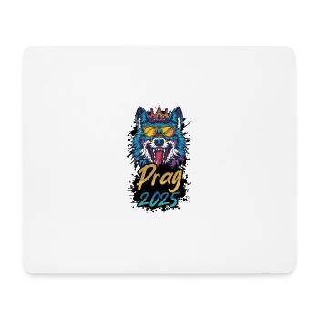 Prag 2025 Party Wolf - Mousepad (Querformat) - Weiß - Vorne
