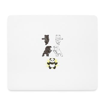 Panda Brown Bear Bear Strong Power Fusion I Gift - Mouse Pad (horizontal) - white - Front