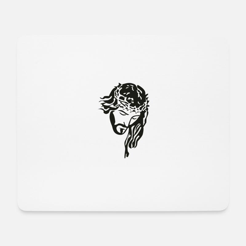 Jesus - Mousepad (Querformat) - Weiß
