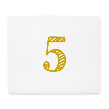 5 JAHRE. 5-jähriges JUBILÄUM. GEBURTSTAG 5 JAHRE. FÜNF - Mousepad (Querformat) - Weiß - Vorne