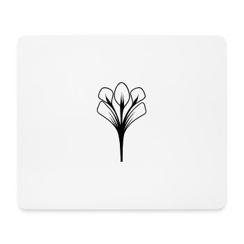 fleur - Tapis de souris (format paysage) - blanc - Devant