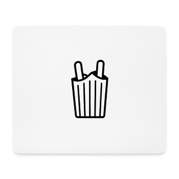 Frites - Tapis de souris (format paysage) - blanc - Devant