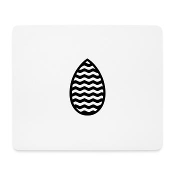 Oeuf de Pâques - Tapis de souris (format paysage) - blanc - Devant