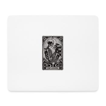 The Lovers Skeletons Gothic Tarot Card Style - Mouse Pad (horizontal) - white - Front