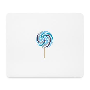 Blue lollipop with stalk - Mouse Pad (horizontal) - white - Front