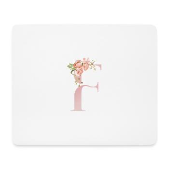 Romantic pastel floral F - Mouse Pad (horizontal) - white - Front