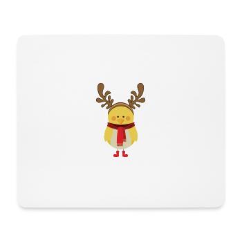 Sweet Christmas. Chickens duck. Funny gift - Mouse Pad (horizontal) - white - Front