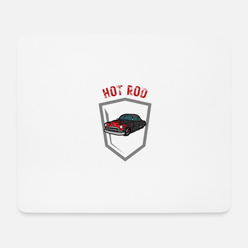 Hot Rod - Mousepad (Querformat) - Weiß
