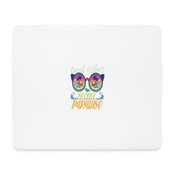 Tropisches Sonnenbrillen-Design - Mousepad (Querformat) - Weiß - Vorne