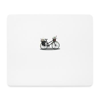 Roue Flower Power - Tapis de souris (format paysage) - blanc - Devant