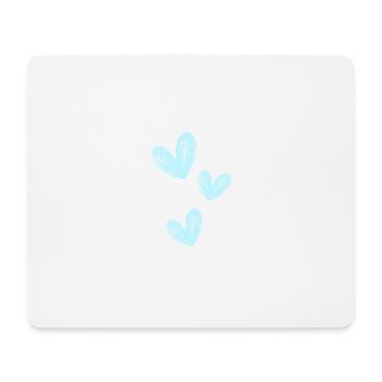 Love blue - Mousepad (Querformat) - Weiß - Vorne