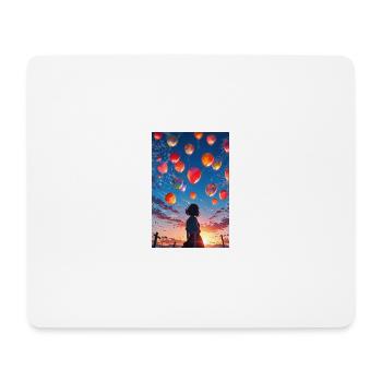Girl with balloons - Mouse Pad (horizontal) - white - Front