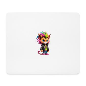 Punk Cat - Mousepad (Querformat) - Weiß - Vorne