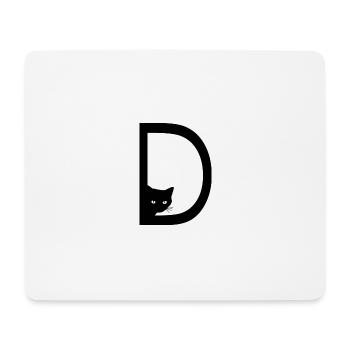 Letter D with cat - Mouse Pad (horizontal) - white - Front