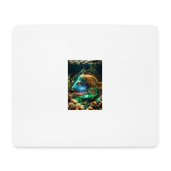 goldfischi,bunt,pailetten,fisch,metallisch - Mousepad (Querformat) - Weiß - Vorne