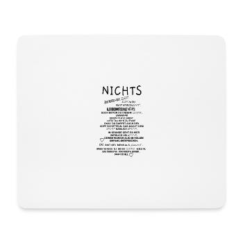 Nichts - Geschenkidee Nichts schenken Text - Mousepad (Querformat) - Weiß - Vorne