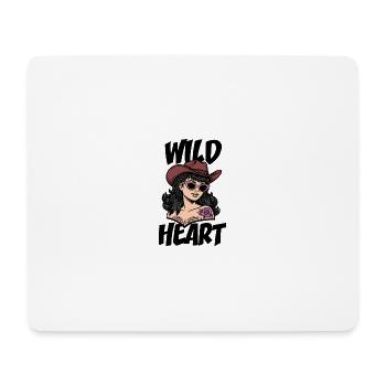Tatouage de la Fille au Cœur Sauvage Rose Sunglas - Tapis de souris (format paysage) - blanc - Devant