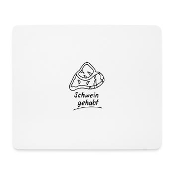 Cochon - Tapis de souris (format paysage) - blanc - Devant