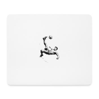 Fallrückzieher Fußballer Skizze dynamisch - Mousepad (Querformat) - Weiß - Vorne
