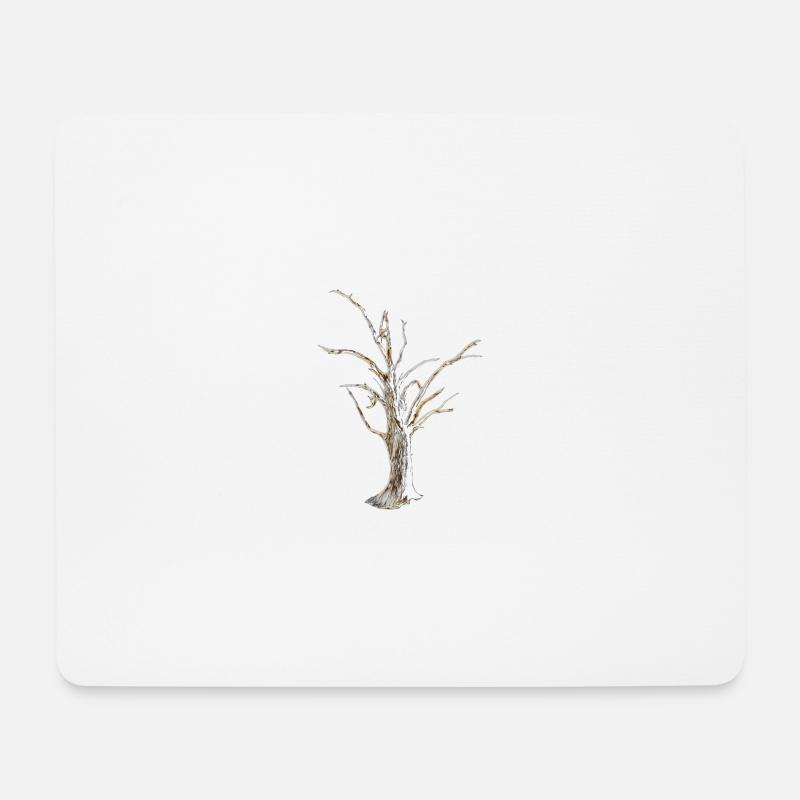 Baum - Mousepad (Querformat) - Weiß