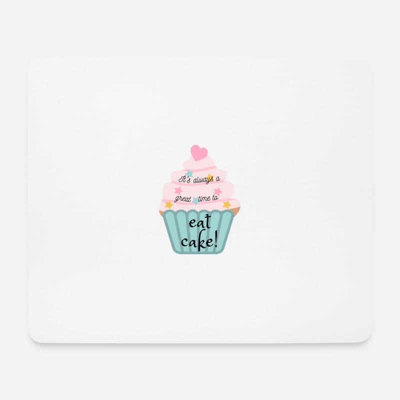It's always a great time to eat cake! - Mousepad (Querformat) - Weiß