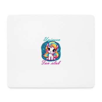 Fan club licorne - Tapis de souris (format paysage) - blanc - Devant