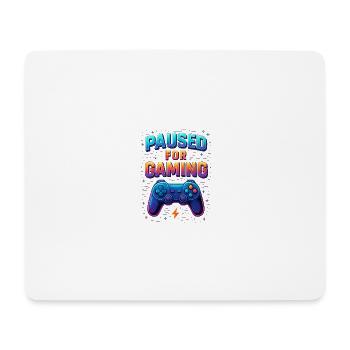 Gaming Vector Pixel Art – Paused for Gaming - Mouse Pad (horizontal) - white - Front