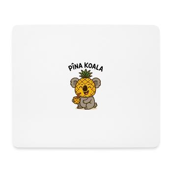 Koala mit Ananas und Fruchtdrink - Mousepad (Querformat) - Weiß - Vorne