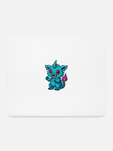 Buntfantasie Einhorn-Design - Mousepad (Querformat) - Weiß