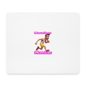 Marathon Maniac Coureur de dessins animés - Tapis de souris (format paysage) - blanc - Devant