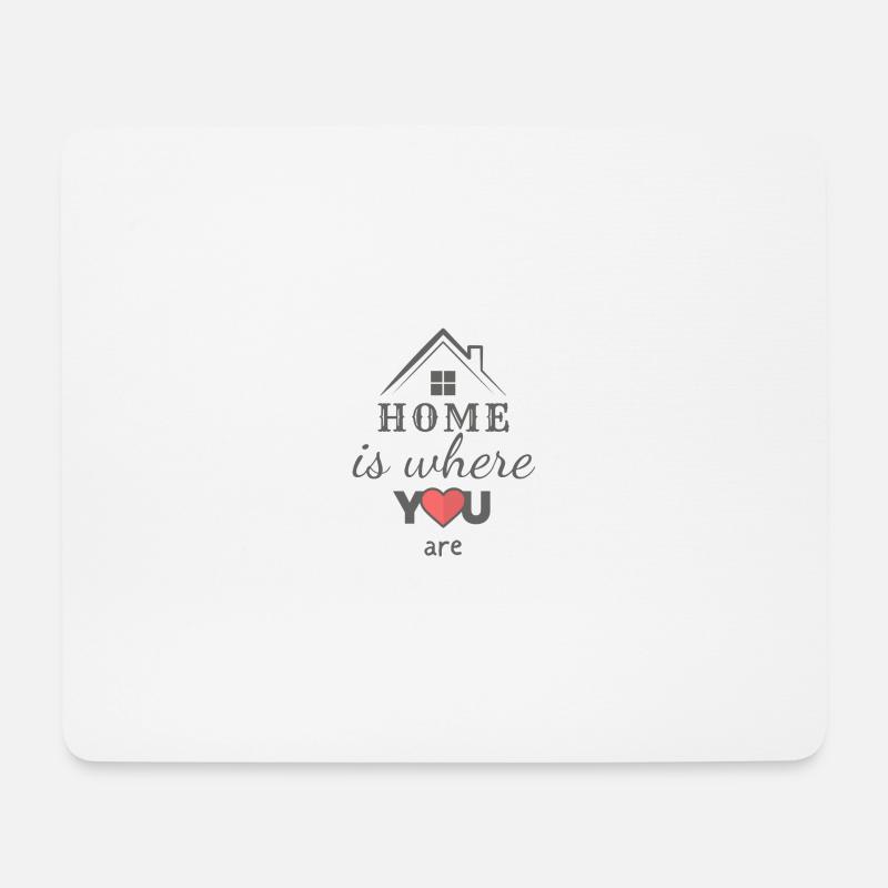 Home With Heart - Mousepad (Querformat) - Weiß