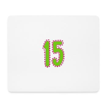 15. 15 YEARS. 15th ANNIVERSARY. 15 YEAR ANNIVERSARY. - Mouse Pad (horizontal) - white - Front