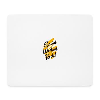 Travail social - Tapis de souris (format paysage) - blanc - Devant