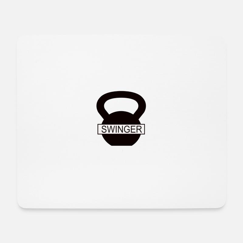 Kettlebell Swing - Mousepad (Querformat) - Weiß