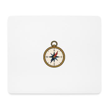 Vintage Compass Pendant Design - Mouse Pad (horizontal) - white - Front
