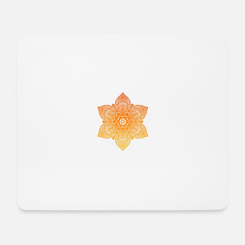 Mandala - Mousepad (Querformat) - Weiß