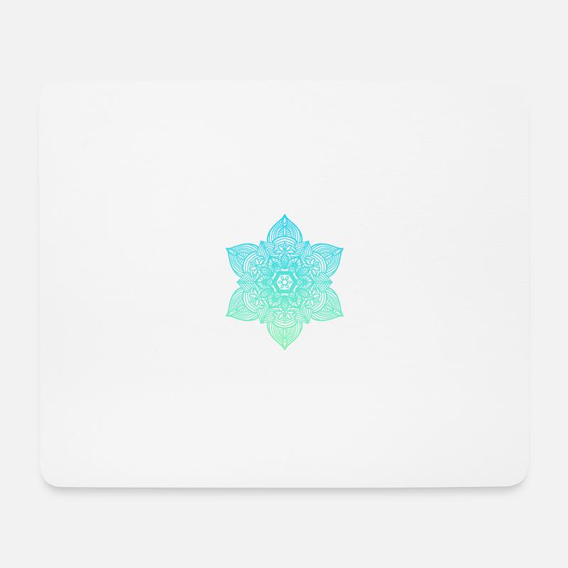 Mandala - Mousepad (Querformat) - Weiß