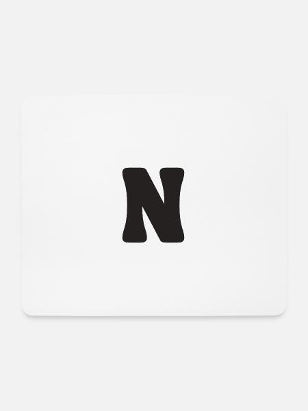 N - Mousepad (Querformat) - Weiß